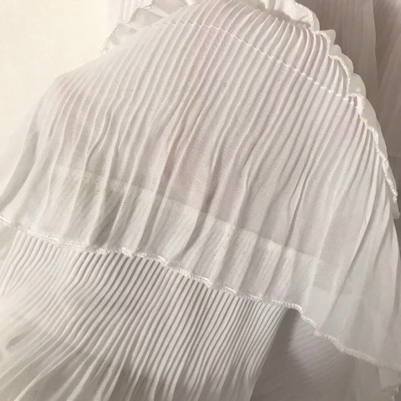 Y2k white mini midi dress with tiered layers - Picture 3 of 4